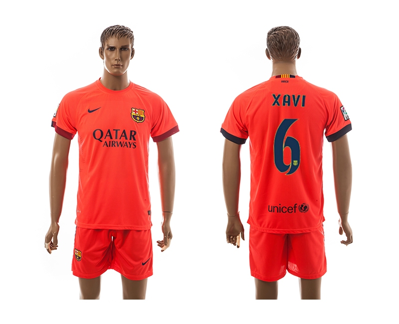 2014-15 Barcelona 6 Xavi Third Away Soccer Jersey