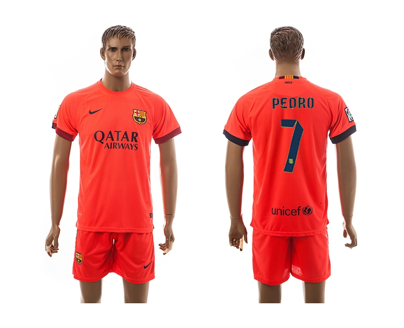 2014-15 Barcelona 7 Pedro Third Away Soccer Jersey