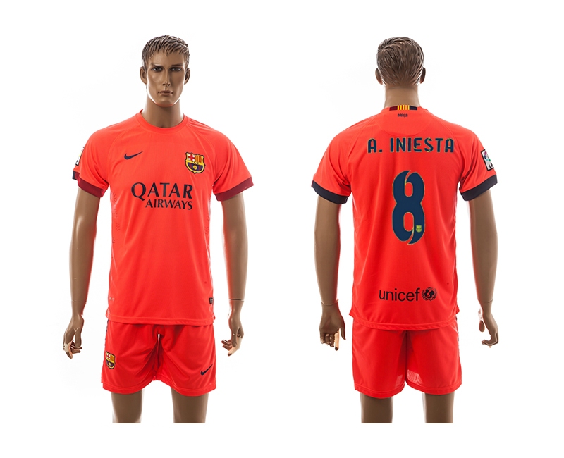 2014-15 Barcelona 8 A.Iniesta Third Away Soccer Jersey
