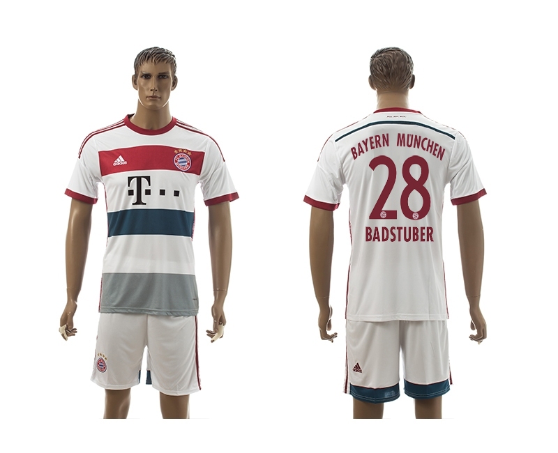2014-15 Bayern Munchen 28 Badstuber Away Soccer Jersey