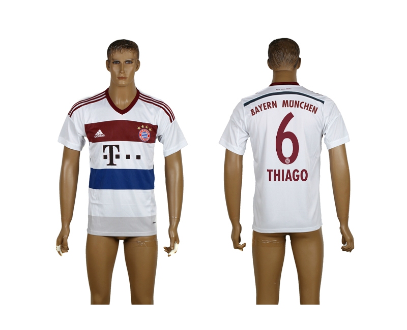 2014-15 Bayern Munchen 6 Thiago Away Thailand Jerseys