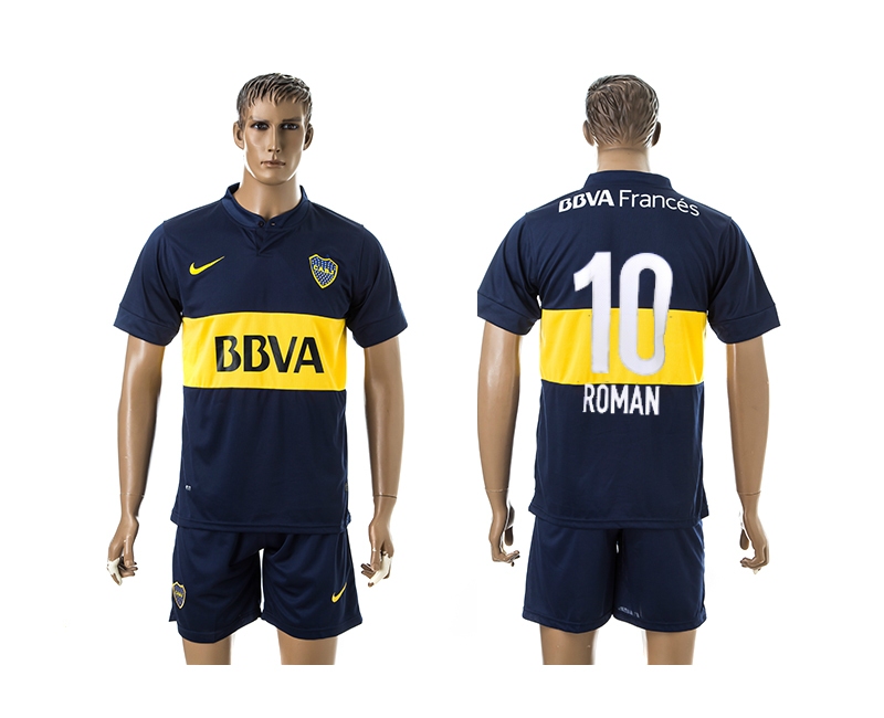 2014-15 Boca Juniors 10 Roman Home Soccer Jersey