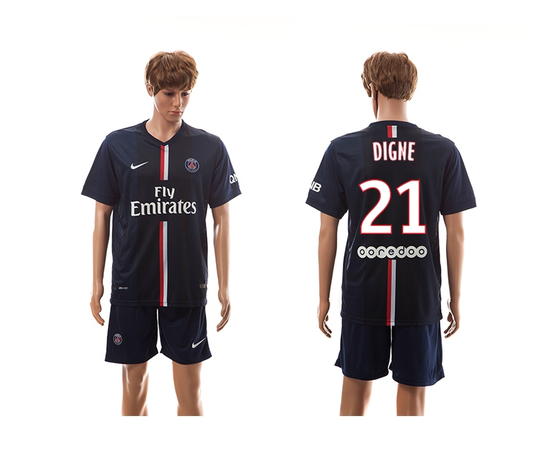 2014-15 Paris Saint Germain 21 Digne Home Soccer Jersey