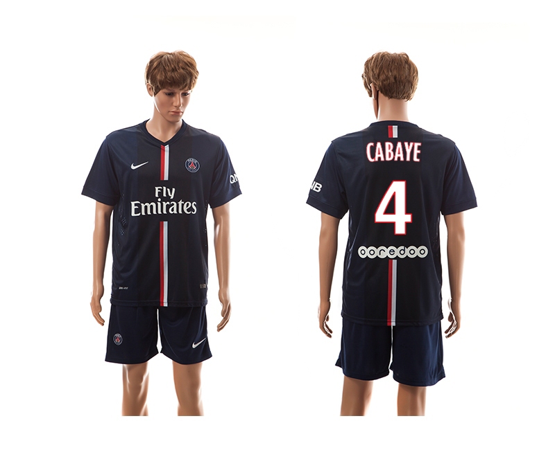 2014-15 Paris Saint Germain 4 Cabaye Home Soccer Jersey