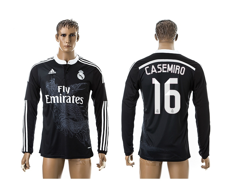 2014-15 Real Madrid 16 Casemiro Third Away Long Sleeve Thailand Jersey