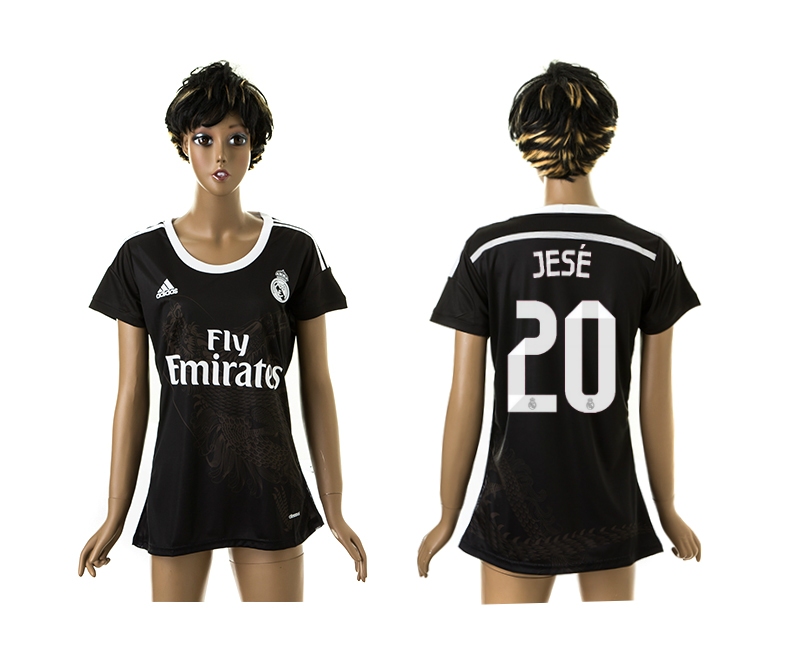 2014-15 Real Madrid 20 Jese Third Away Women Jerseys