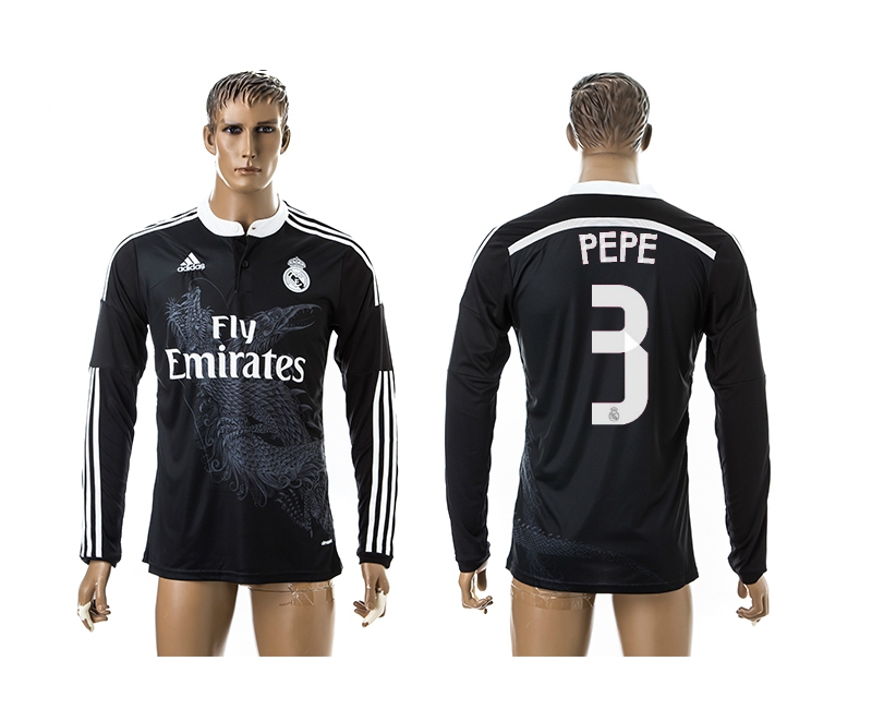 2014-15 Real Madrid 3 Pepe Third Away Long Sleeve Thailand Jersey