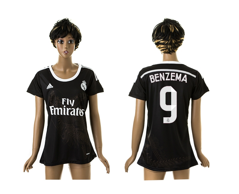2014-15 Real Madrid 9 Benzema Third Away Women Jerseys