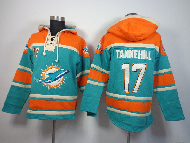 Nike Dolphins 17 Ryan Tannehill Green All Stitched Hooded Sweatshirt - Click Image to Close