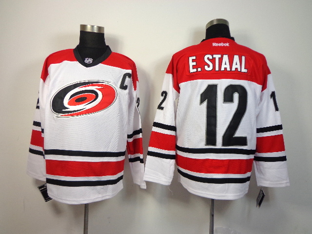 Hurricanes 12 E.Staal White Jerseys
