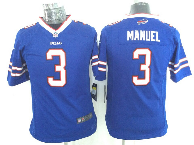 Nike Bills 3 Manuel Blue Game Youth Jerseys - Click Image to Close