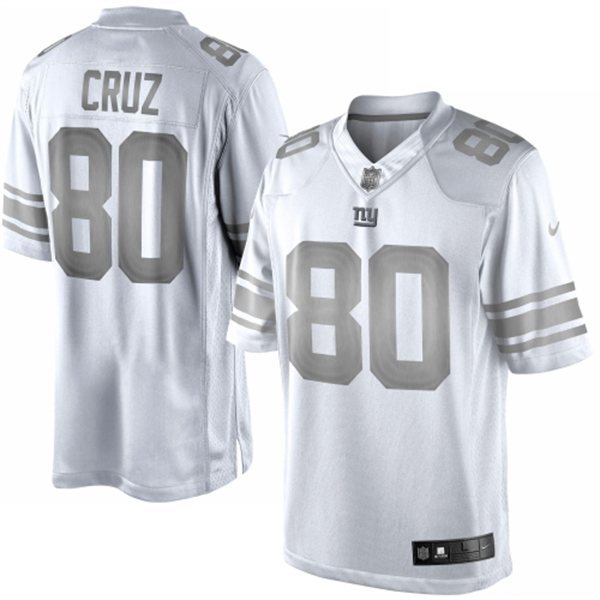 Nike Giants 80 Cruz White Platinum Jerseys