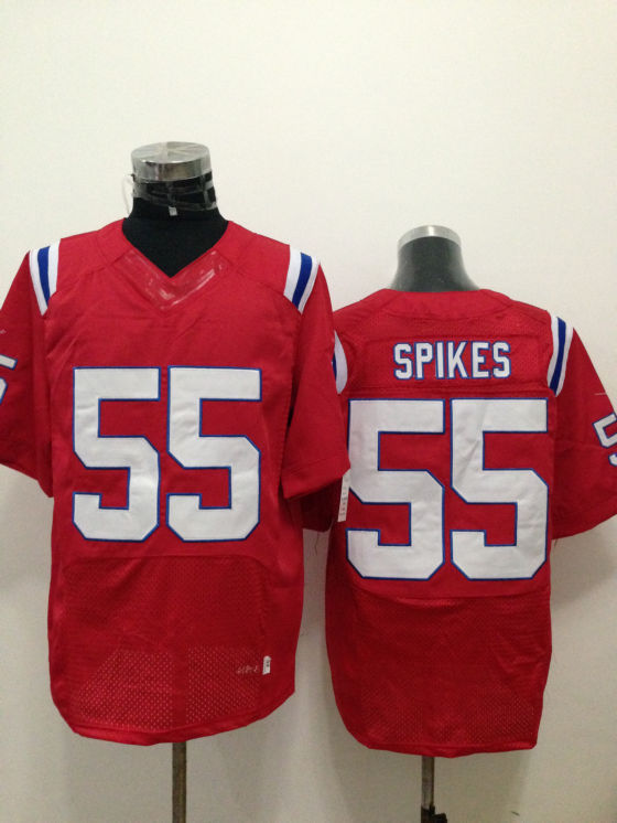 Nike Patriots 55 Spikes Red Elite Jerseys