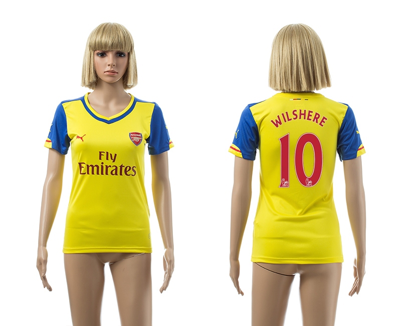 2014-15 Arsenal 10 Wilshere Away Women Jerseys