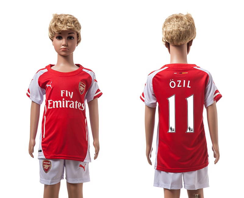 2014-15 Arsenal 11 Ozil Home Youth Soccer Jersey