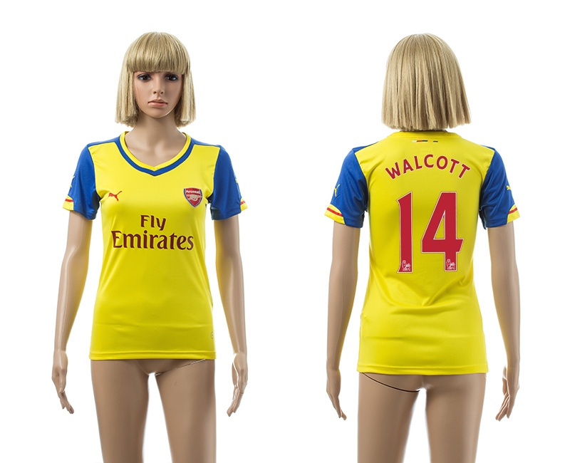 2014-15 Arsenal 14 Walcott Away Women Jerseys
