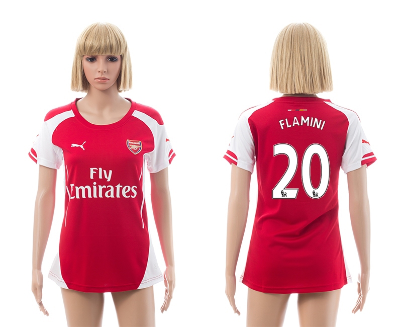 2014-15 Arsenal 20 Flamini Home Women Jerseys