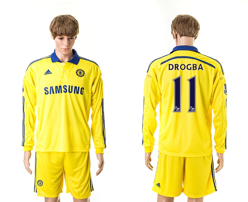 2014-15 Chelsea 11 Oscar Away Long Sleeve Jerseys