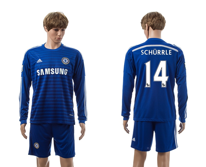 2014-15 Chelsea 14 Schurrle Home Long Sleeve Jerseys 2014-15 Chelsea 14 Schurrle Home Long Sleeve Jerseys