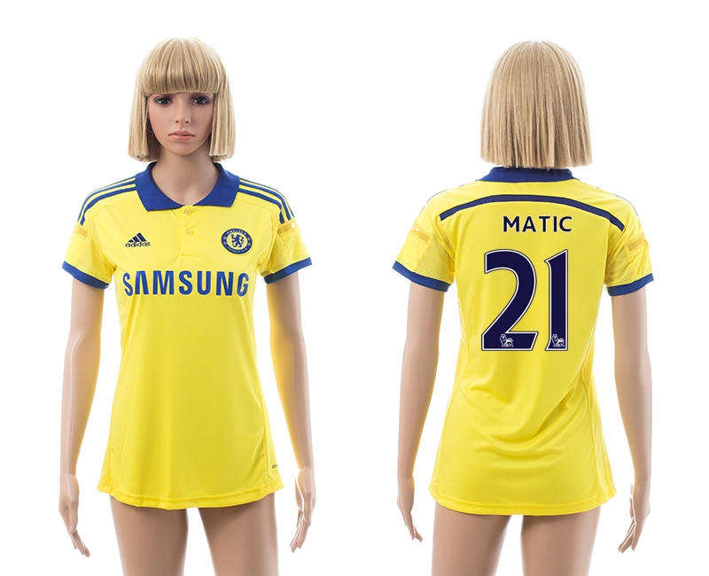 2014-15 Chelsea 21 Matic Away Women Jerseys - Click Image to Close
