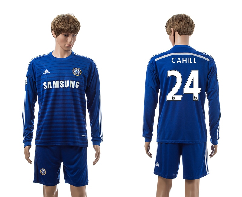 2014-15 Chelsea 24 Cahill Home Long Sleeve Jerseys 2014-15 Chelsea 24 Cahill Home Long Sleeve Jerseys