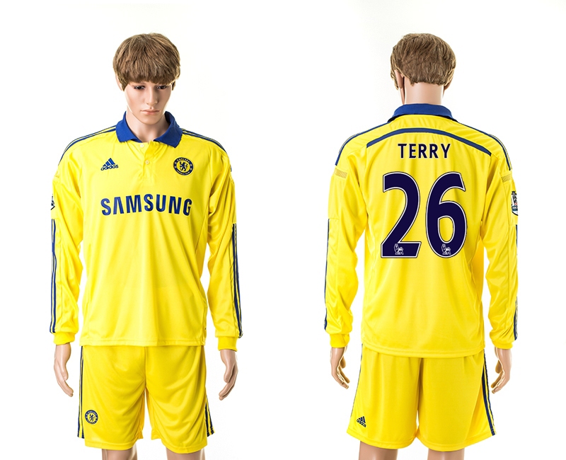 2014-15 Chelsea 26 Terry Away Long Sleeve Jerseys
