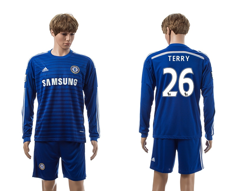 2014-15 Chelsea 26 Terry Home Long Sleeve Jerseys