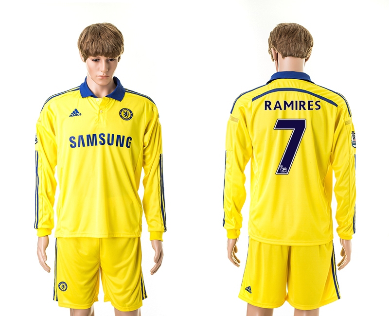 2014-15 Chelsea 7 Ramires Away Long Sleeve Jerseys