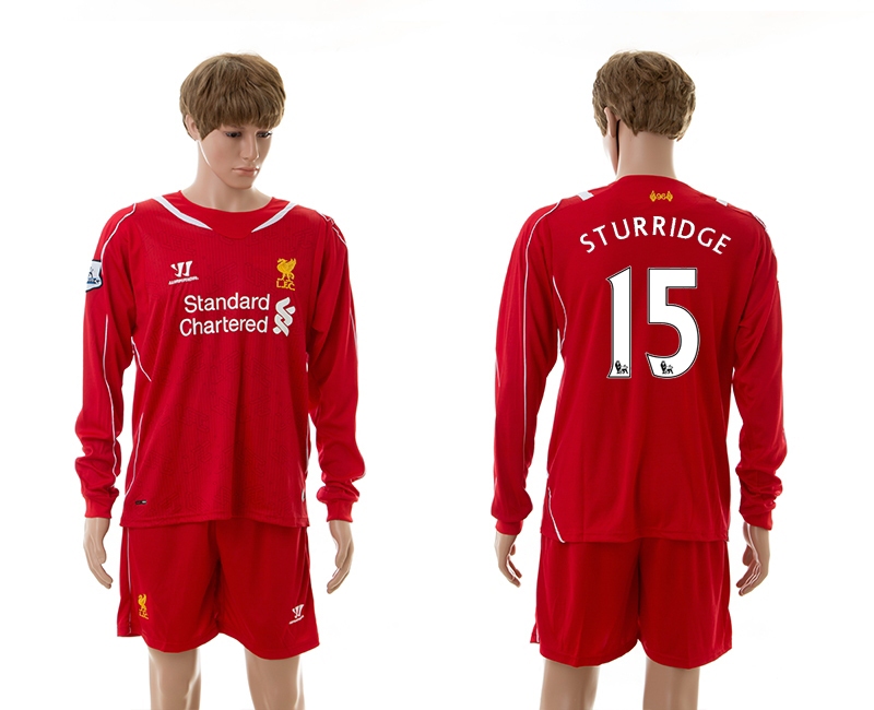 2014-15 Liverpool 15 Sturridge Home Long Sleeve Jerseys