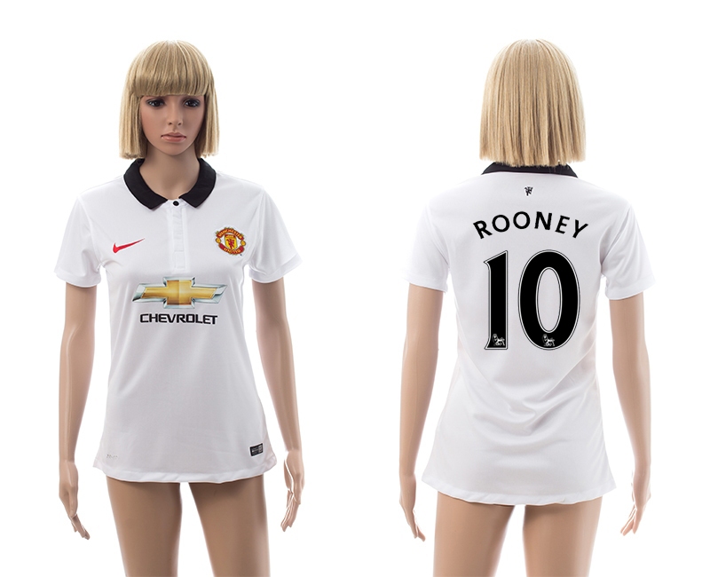 2014-15 Manchester United 10 Rooney Away Women Jerseys
