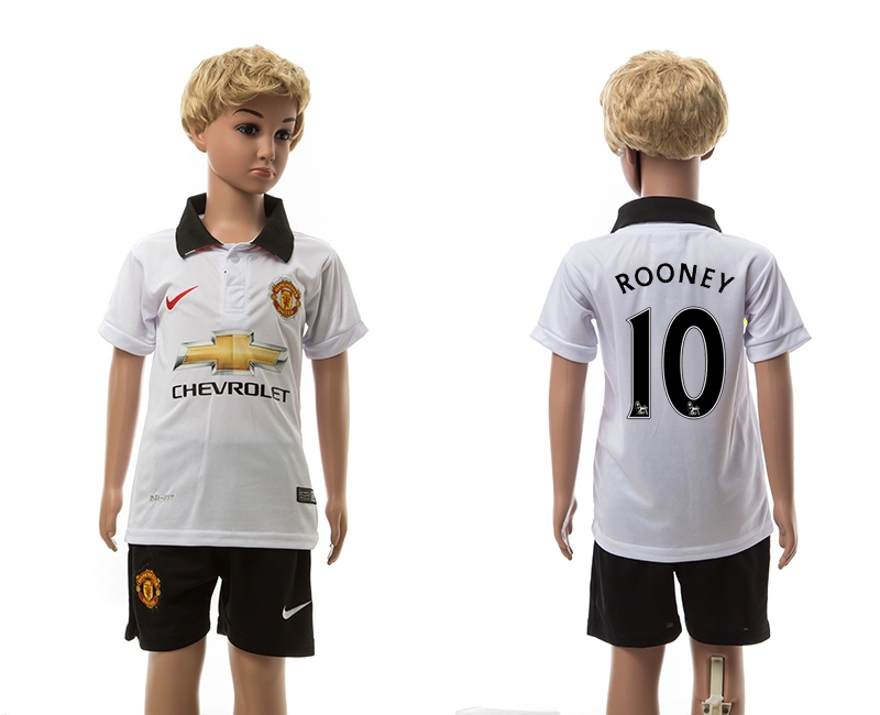 2014-15 Manchester United 10 Rooney Away Youth Soccer Jersey