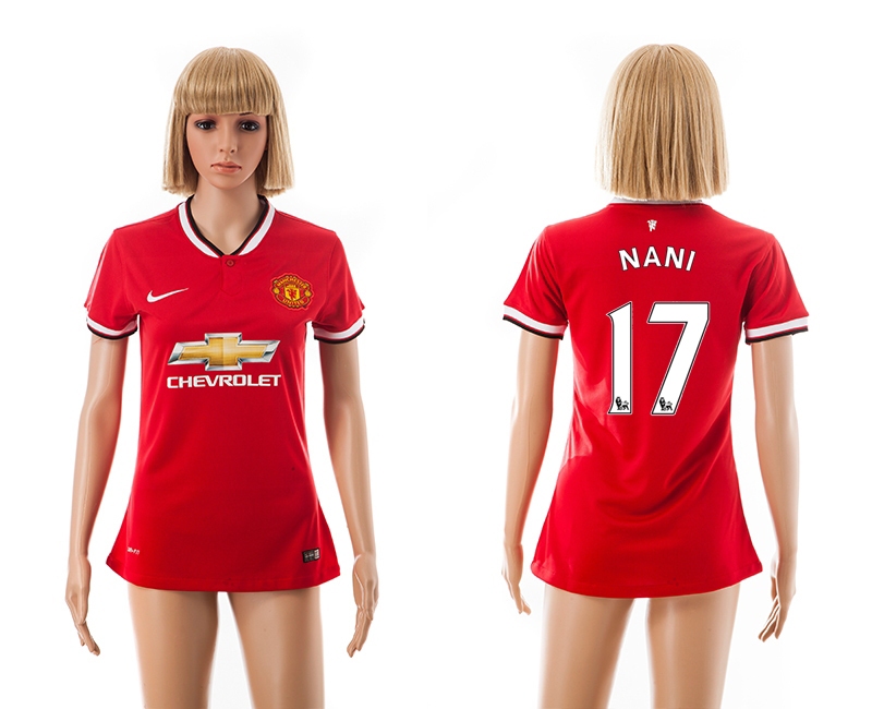 2014-15 Manchester United 17 Blind Home Women Jerseys - Click Image to Close