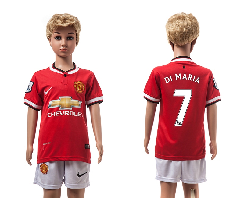 2014-15 Manchester United 7 Di Maria Home Youth Soccer Jersey