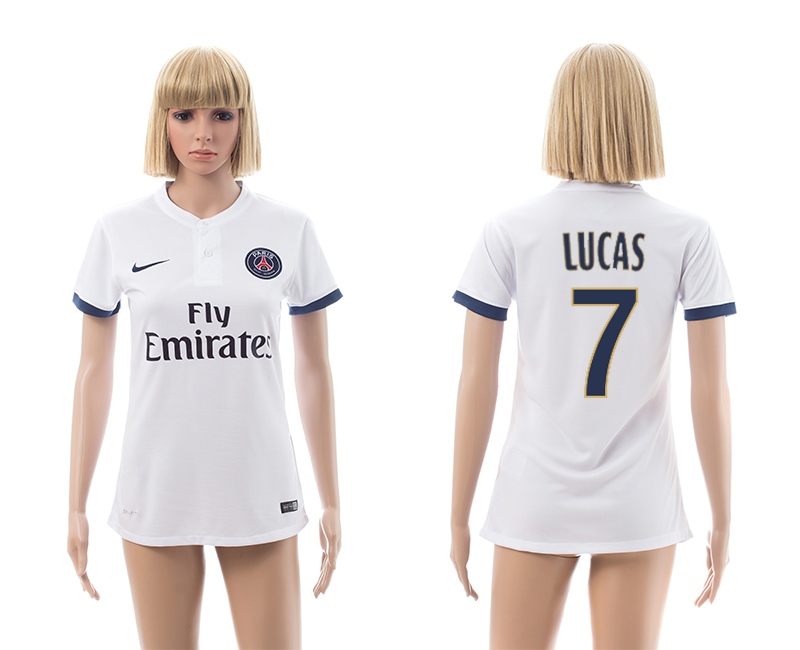 2014-15 Paris Saint Germain 7 Lucas Away Women Jerseys