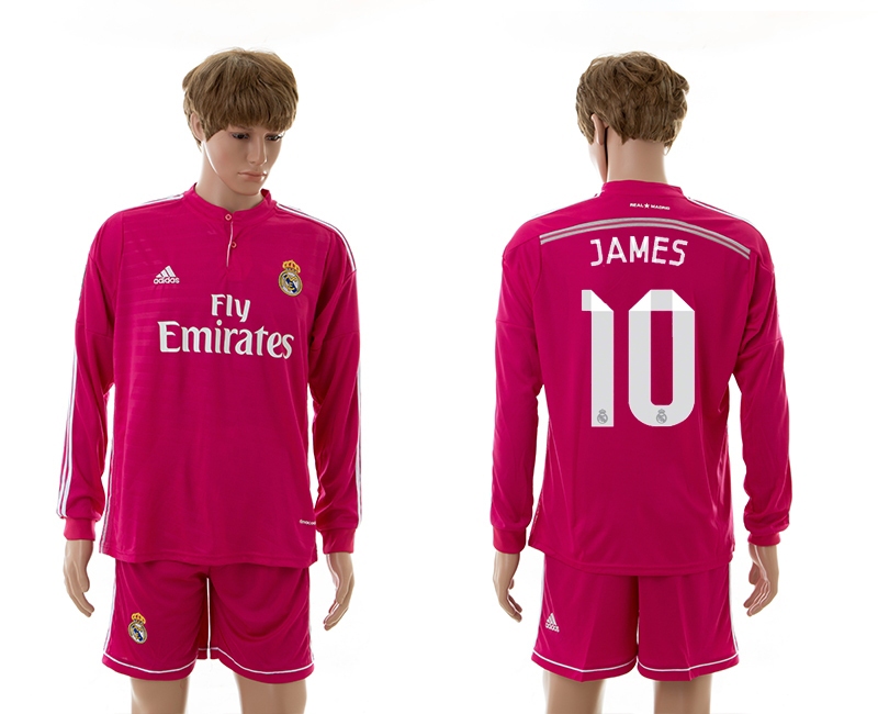 2014-15 Real Madrid 10 James Away Long Sleeve Jerseys