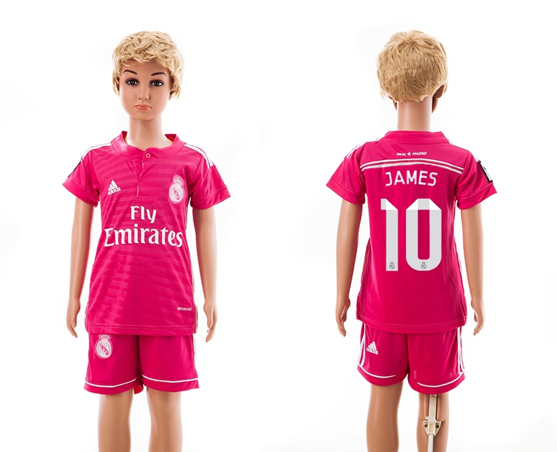 2014-15 Real Madrid 10 James Away Youth Soccer Jersey