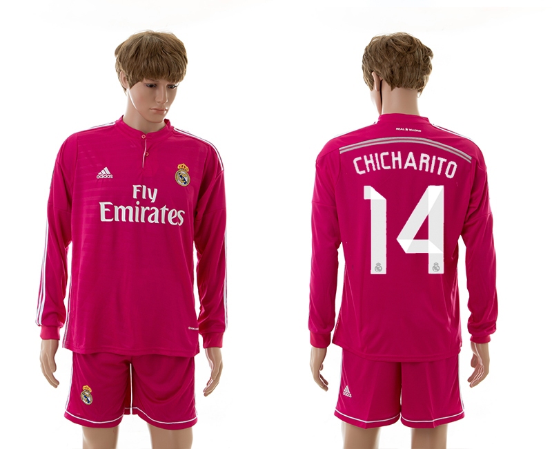 2014-15 Real Madrid 14 Chicharito Away Long Sleeve Jerseys