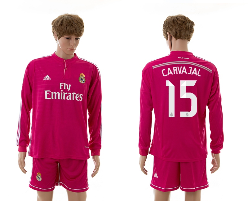 2014-15 Real Madrid 15 Carvajal Away Long Sleeve Jerseys