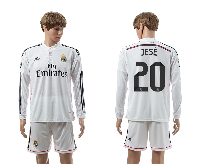 2014-15 Real Madrid 20 Jese Home Long Sleeve Jerseys