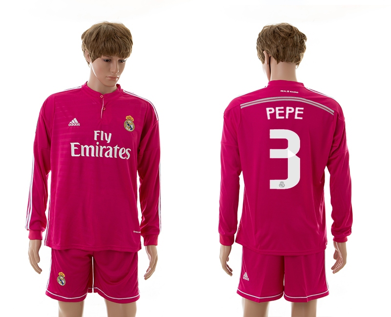 2014-15 Real Madrid 3 Pepe Away Long Sleeve Jerseys 2014-15 Real Madrid 3 Pepe Away Long Sleeve Jerseys