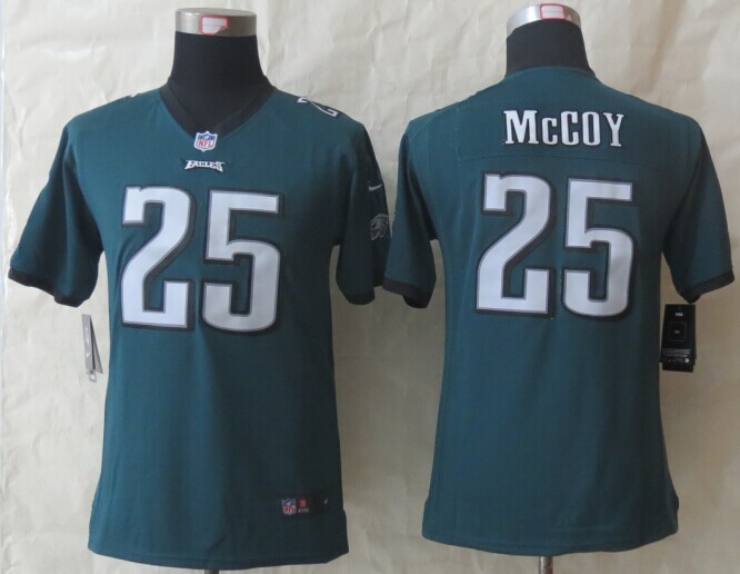 Nike Eagles 25 McCoy Green Limited Youth Jerseys