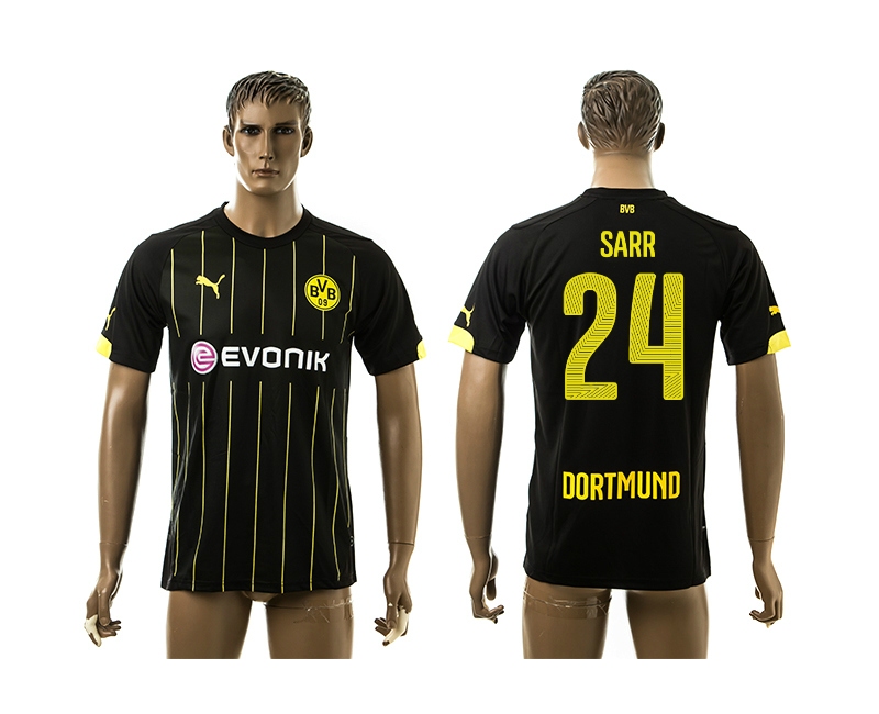 2014-15 Dortmund 24 Sarr Away Thailand Jerseys
