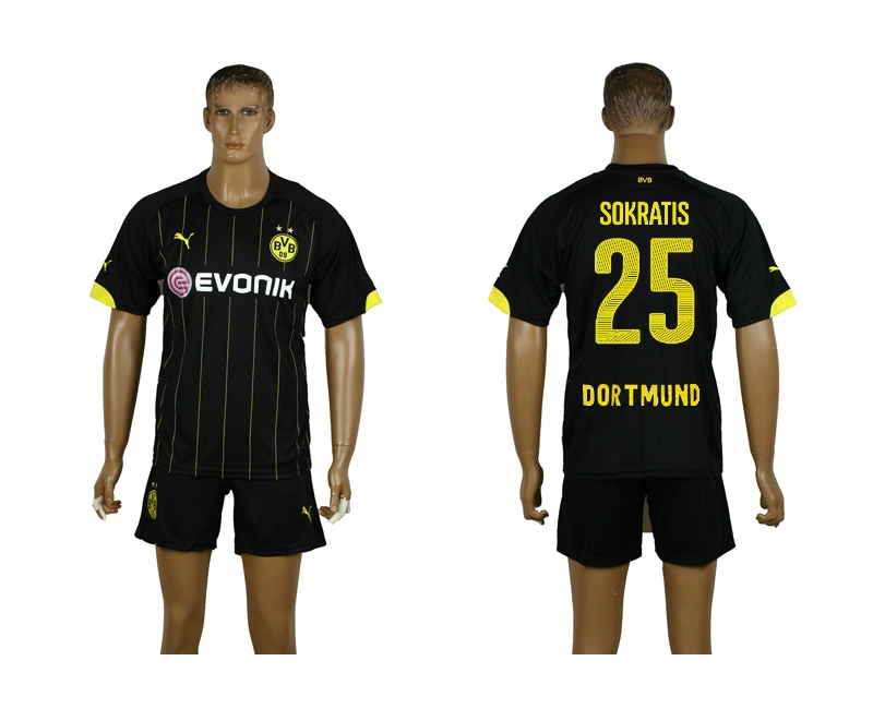 2014-15 Dortmund 25 Sokratis Away Jerseys