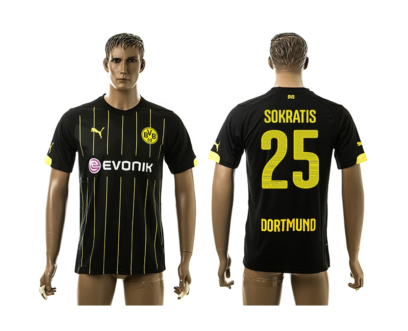 2014-15 Dortmund 25 Sokratis Away Thailand Jerseys