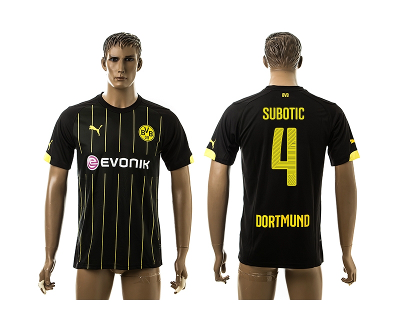 2014-15 Dortmund 4 Subotic Away Thailand Jerseys