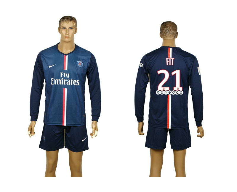 2014-15 Paris Saint Germain 21 Fit Home Long Sleeve Jerseys 2014-15 Paris Saint Germain 21 Fit Home Long Sleeve Jerseys