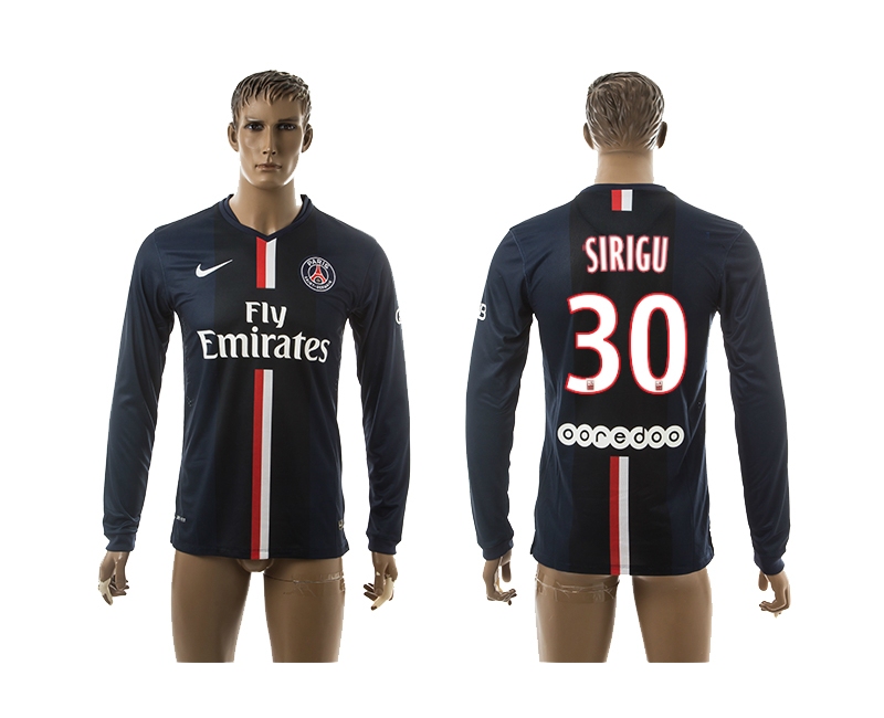 2014-15 Paris Saint Germain 30 Sirigu Home Long Sleeve Thailand Jerseys