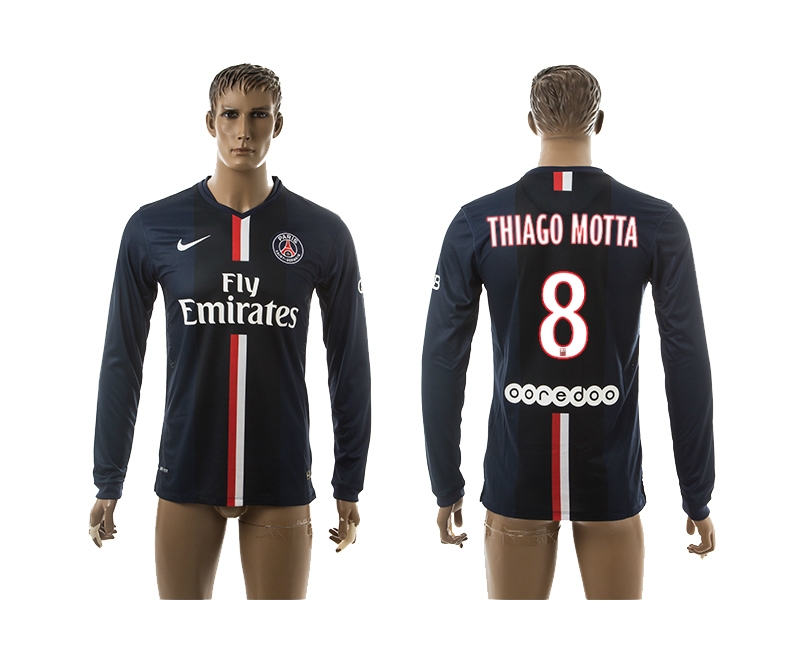 2014-15 Paris Saint Germain 8 Thiago Motta Home Thailand Jerseys