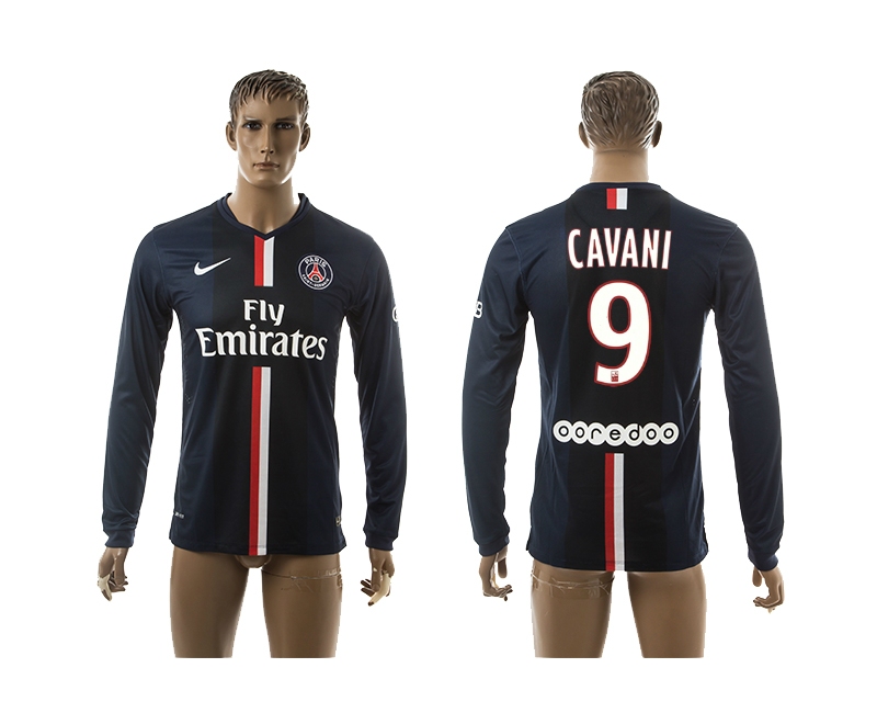 2014-15 Paris Saint Germain 9 Cavani Home Long Sleeve Thailand Jerseys 2014-15 Paris Saint Germain 9 Cavani Home Long Sleeve Thailand Jerseys