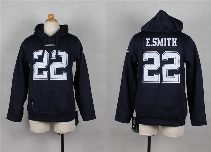 Nike Cowboys 22 E.Smith Hooded Youth Jerseys
